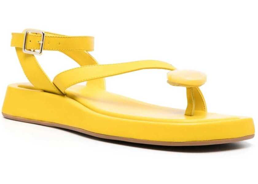 Sandale GIA BORGHINI Rosie 18 Gia/Rhw Leather Sandals YELLOW Femei (BM 10167410) 2
