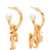 SUNNEI Lettering Logo Dangle Earrings GOLD