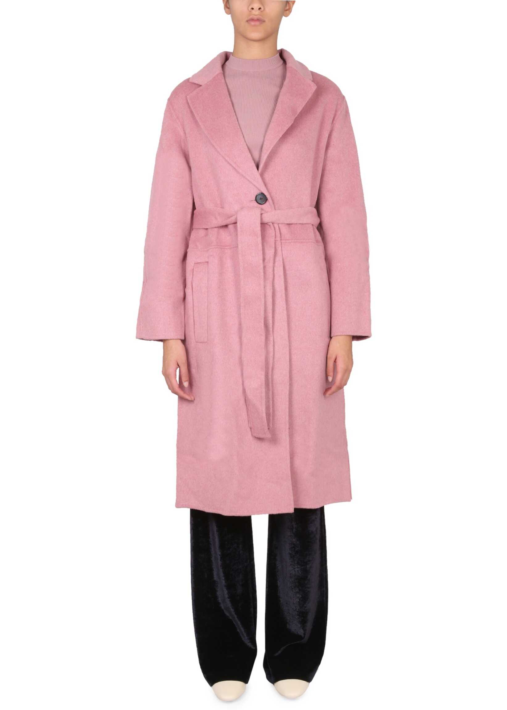 PROENZA SCHOULER WHITE LABEL Belted Coat PINK