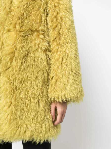 Paltoane BECAGLI SINCE 1994 Faux Fur Coat YELLOW Femei (BM 10167977) 5