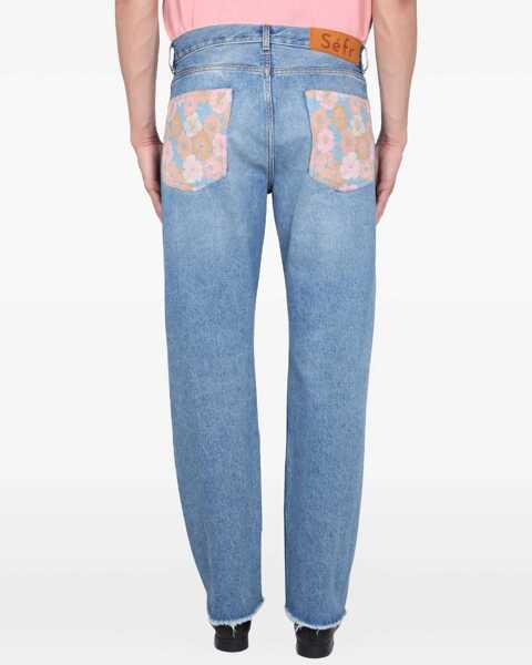 Blugi drepti SFR Jeans Flower AZURE Barbati (BM 10168145) 4