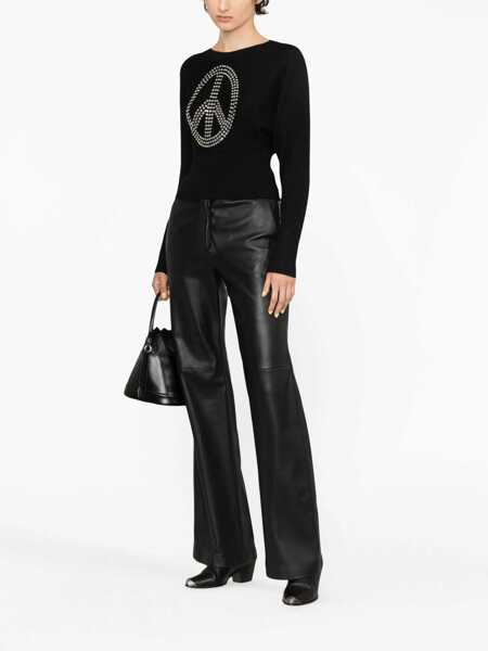 Pulovere casual MOSCHINO JEANS Peace Symbol Jersey BLACK Femei (BM 10168922) 2