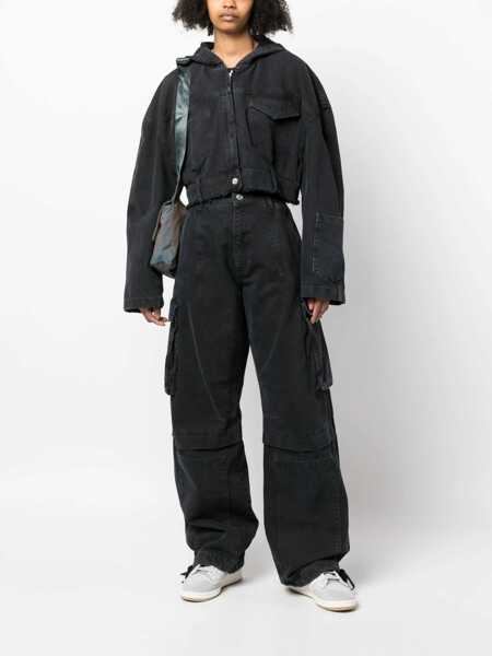 Jachete MOSCHINO JEANS Cropped Jacket BLACK Femei (BM 10168931) 2