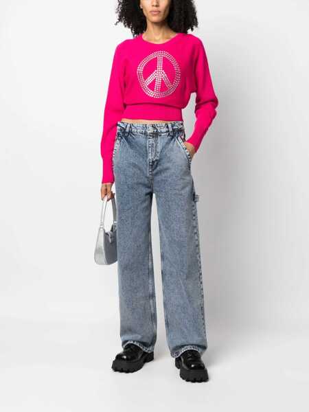 Pulovere casual MOSCHINO JEANS Peace Symbol Jersey FUCHSIA Femei (BM 10168952) 2