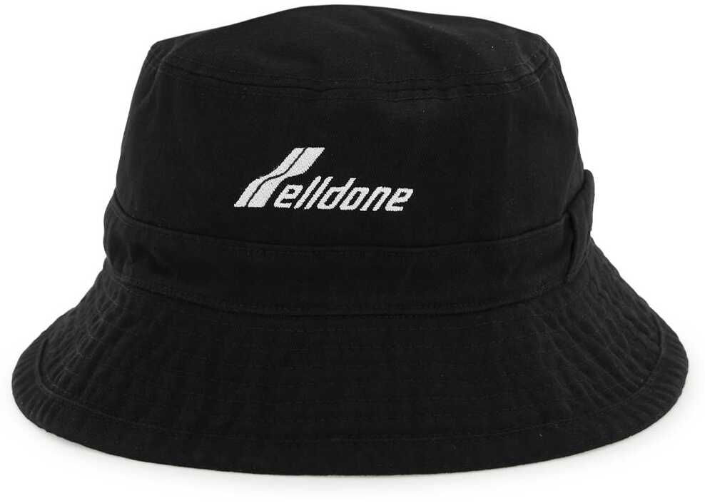 WE11DONE Logo Embroidery Bucket Hat BLACK