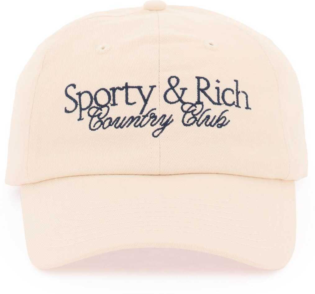 SPORTY & RICH Sporty Rich Baseball Cap With Embroidery CREAM