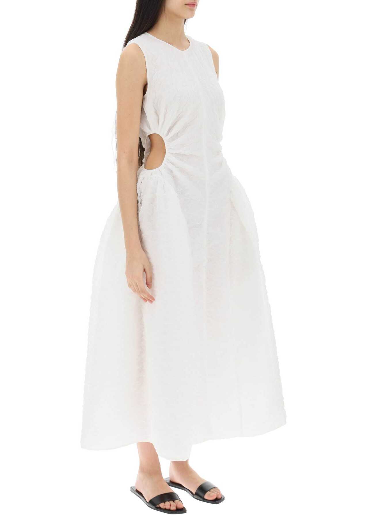 CECILIE BAHNSEN Samara Midi Dress WHITE