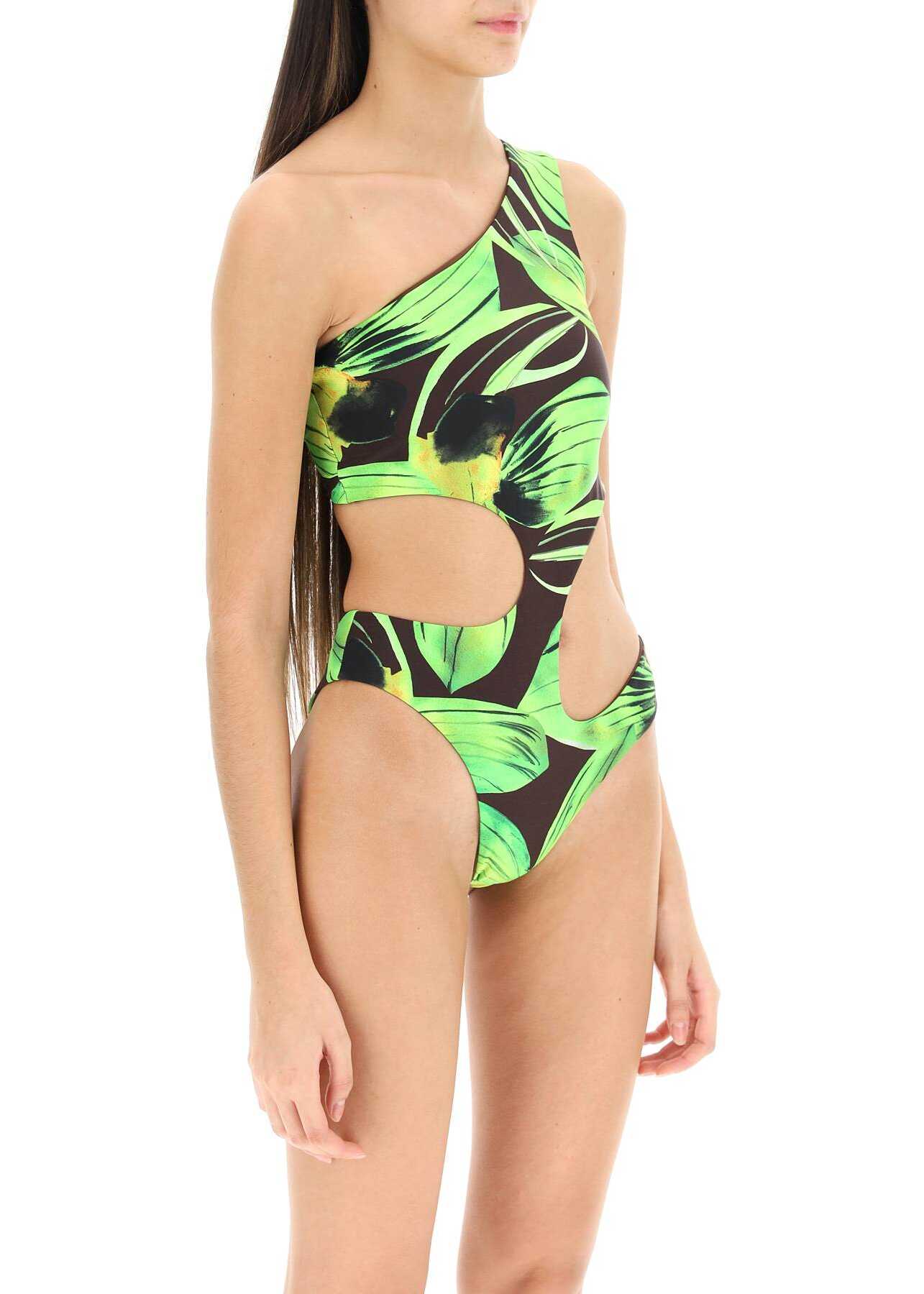 LOUISA BALLOU \'Carve\' One-Piece Swimsuit With Cut Outs MULTI