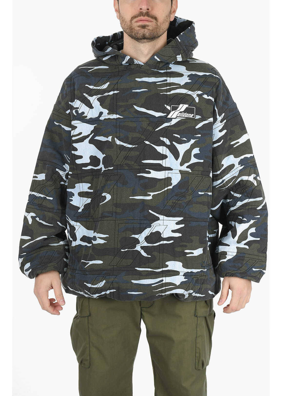 WE11DONE Hoodie Camouflage Sweatshirt Multicolor