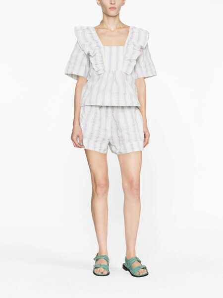 Bluze Ganni Ruffle Blouse MULTICOLOUR Femei (BM 10175342) 2