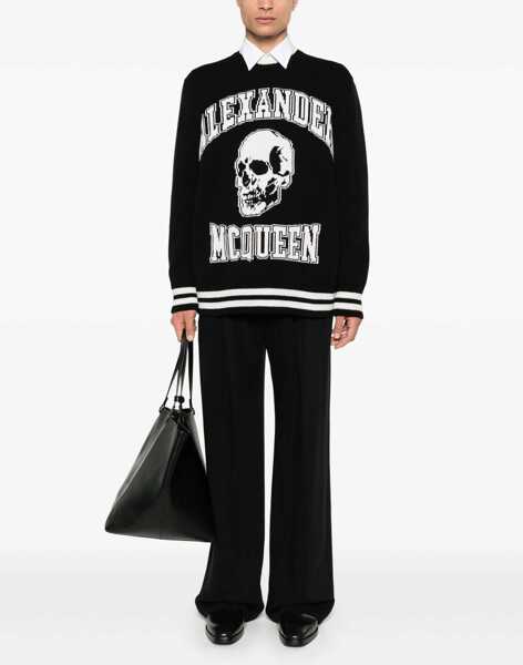 Pulovere Alexander McQueen Varsity Sweater BLACK Barbati (BM 10177520) 2