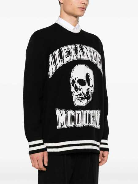 Pulovere Alexander McQueen Varsity Sweater BLACK Barbati (BM 10177520) 3
