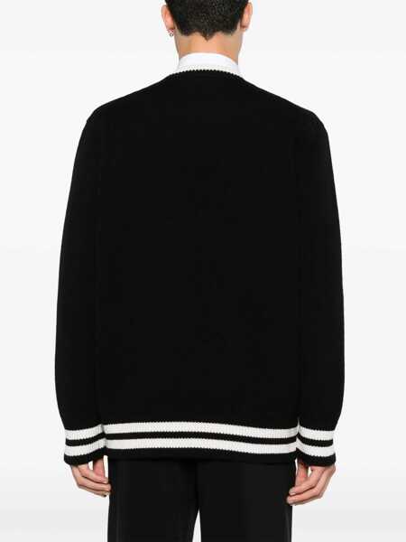 Pulovere Alexander McQueen Varsity Sweater BLACK Barbati (BM 10177520) 4