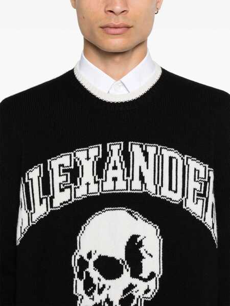 Pulovere Alexander McQueen Varsity Sweater BLACK Barbati (BM 10177520) 5