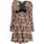 Alessandra Rich Flower Print Mini Dress BLACK