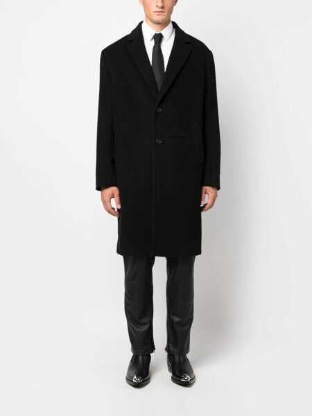 Paltoane Alexander McQueen Single-Breasted Coat BLACK Barbati (BM 10177529) 2