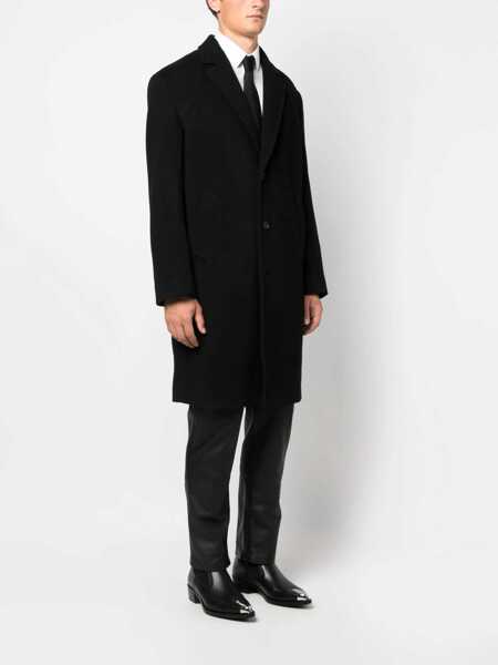 Paltoane Alexander McQueen Single-Breasted Coat BLACK Barbati (BM 10177529) 3