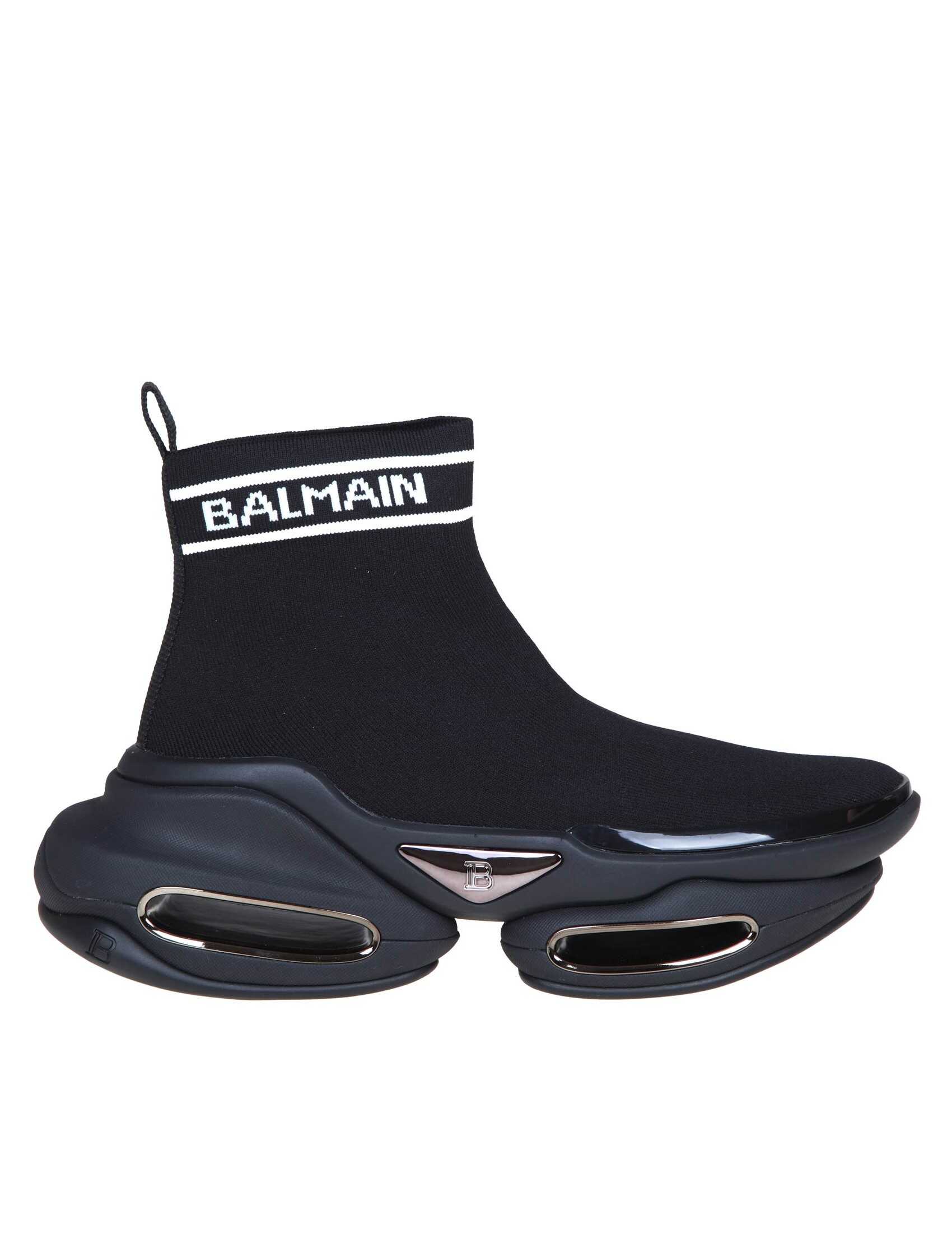 Balmain Balmain socket b-bold in black technical fabric Black