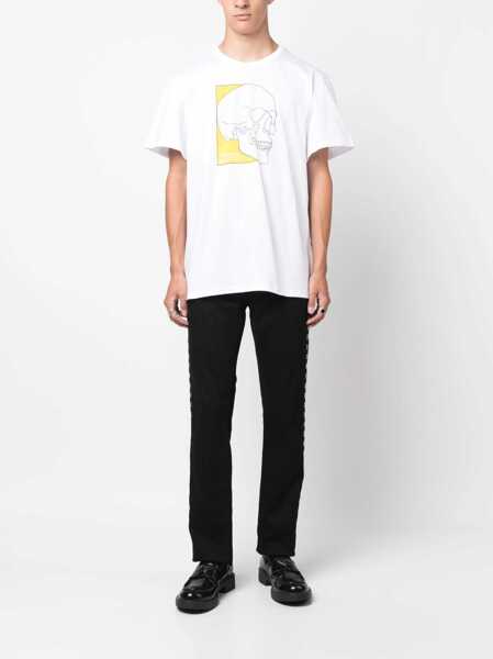Tricouri Alexander McQueen Skull Print T-Shirt WHITE Barbati (BM 10180421) 2
