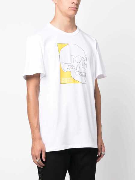 Tricouri Alexander McQueen Skull Print T-Shirt WHITE Barbati (BM 10180421) 3