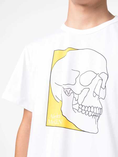 Tricouri Alexander McQueen Skull Print T-Shirt WHITE Barbati (BM 10180421) 5