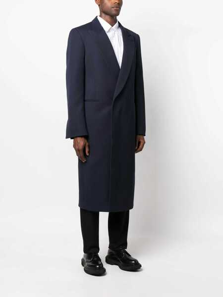 Paltoane Alexander McQueen Double-Breasted Coat BLUE Barbati (BM 10180454) 3