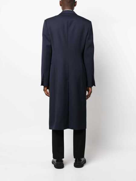 Paltoane Alexander McQueen Double-Breasted Coat BLUE Barbati (BM 10180454) 4