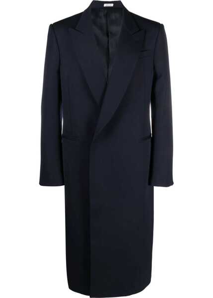 Paltoane Alexander McQueen Double-Breasted Coat BLUE Barbati (BM 10180454) 1