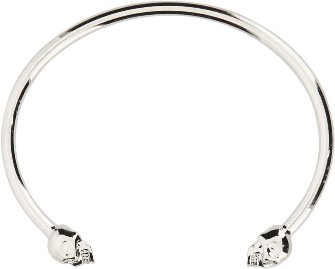 Alexander McQueen Thin Skull Bracelet SILVER image15