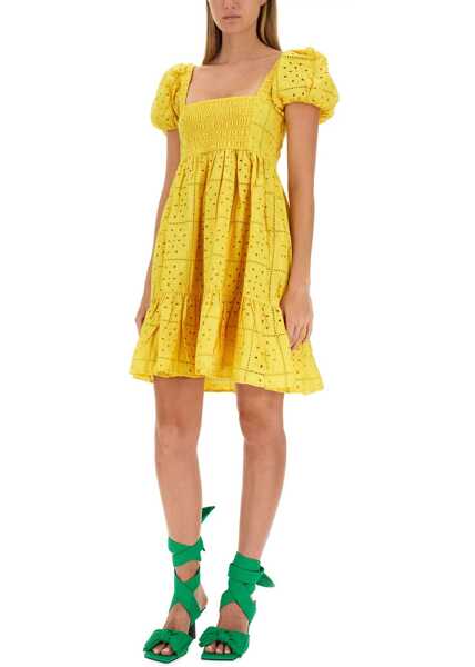 Rochii casual Ganni Mini Dress YELLOW Femei (BM 10181612) 2
