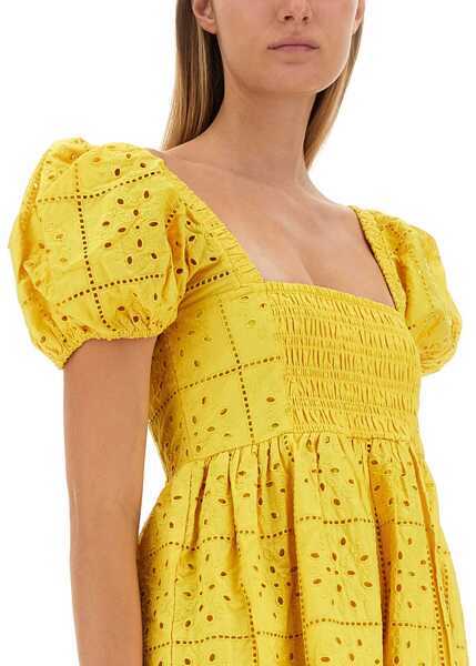 Rochii casual Ganni Mini Dress YELLOW Femei (BM 10181612) 4