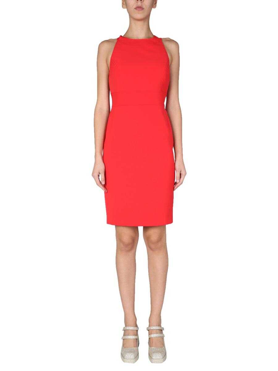 LOVE Moschino BOUTIQUE MOSCHINO DRESS WITH CUT OUT DETAIL RED