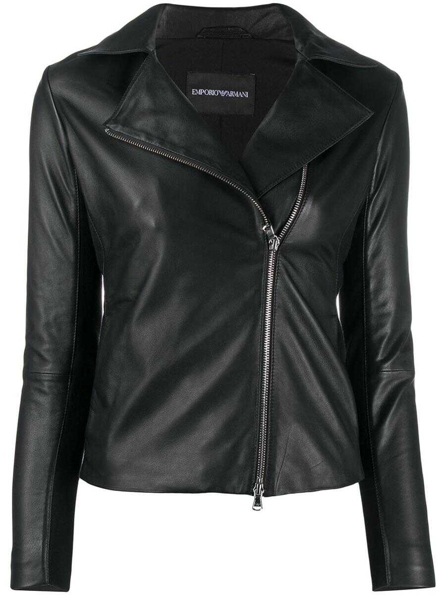 EA7 EA7 EMPORIO ARMANI Leather jacket Black