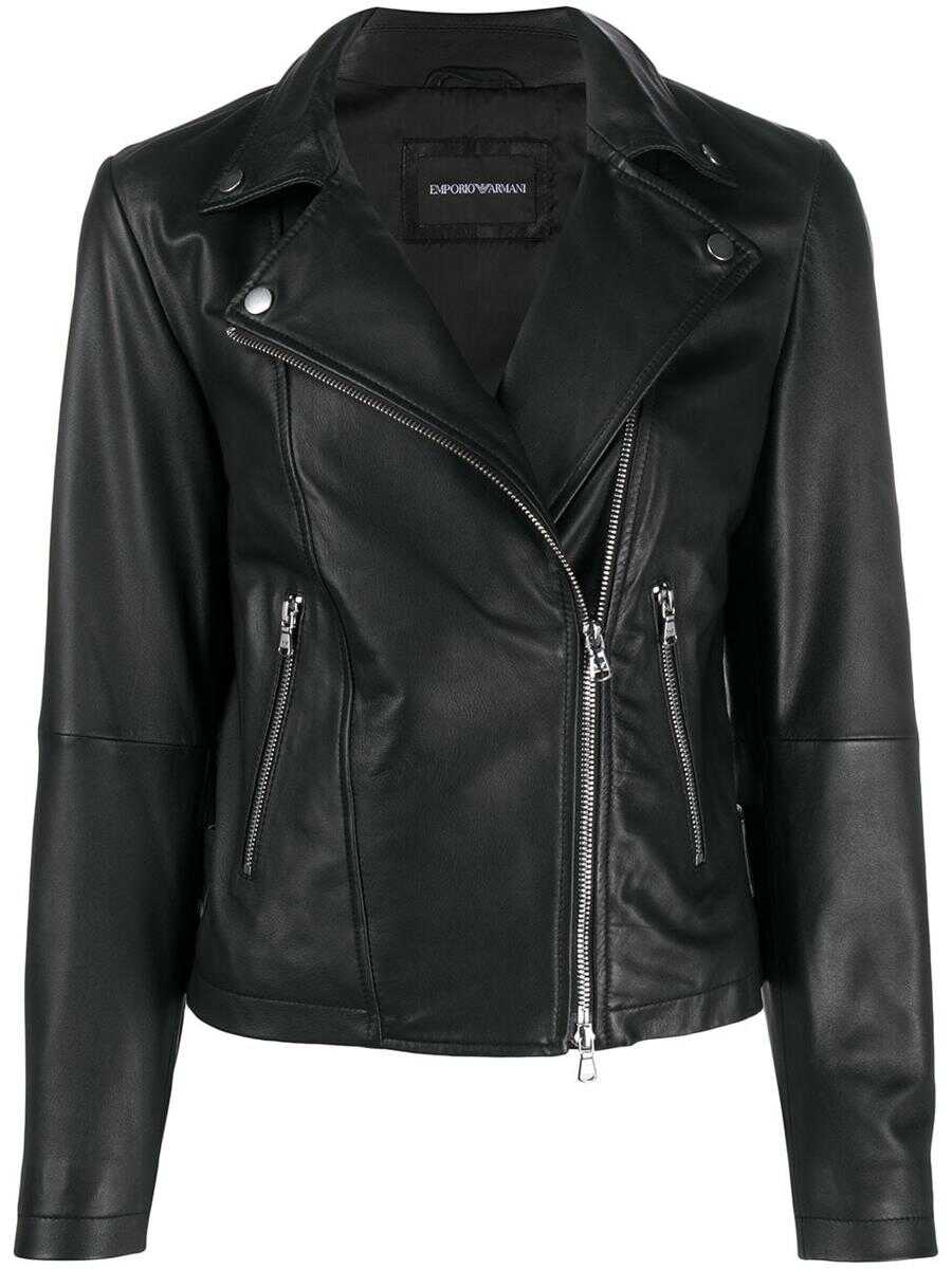 EA7 EA7 EMPORIO ARMANI Leather jacket BLACK
