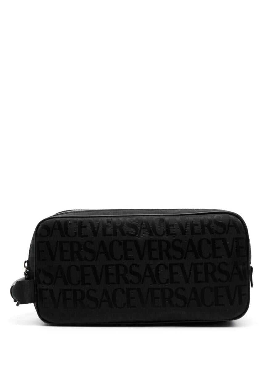 Versace VERSACE BEAUTY FABRIC NYLON BAGS Black