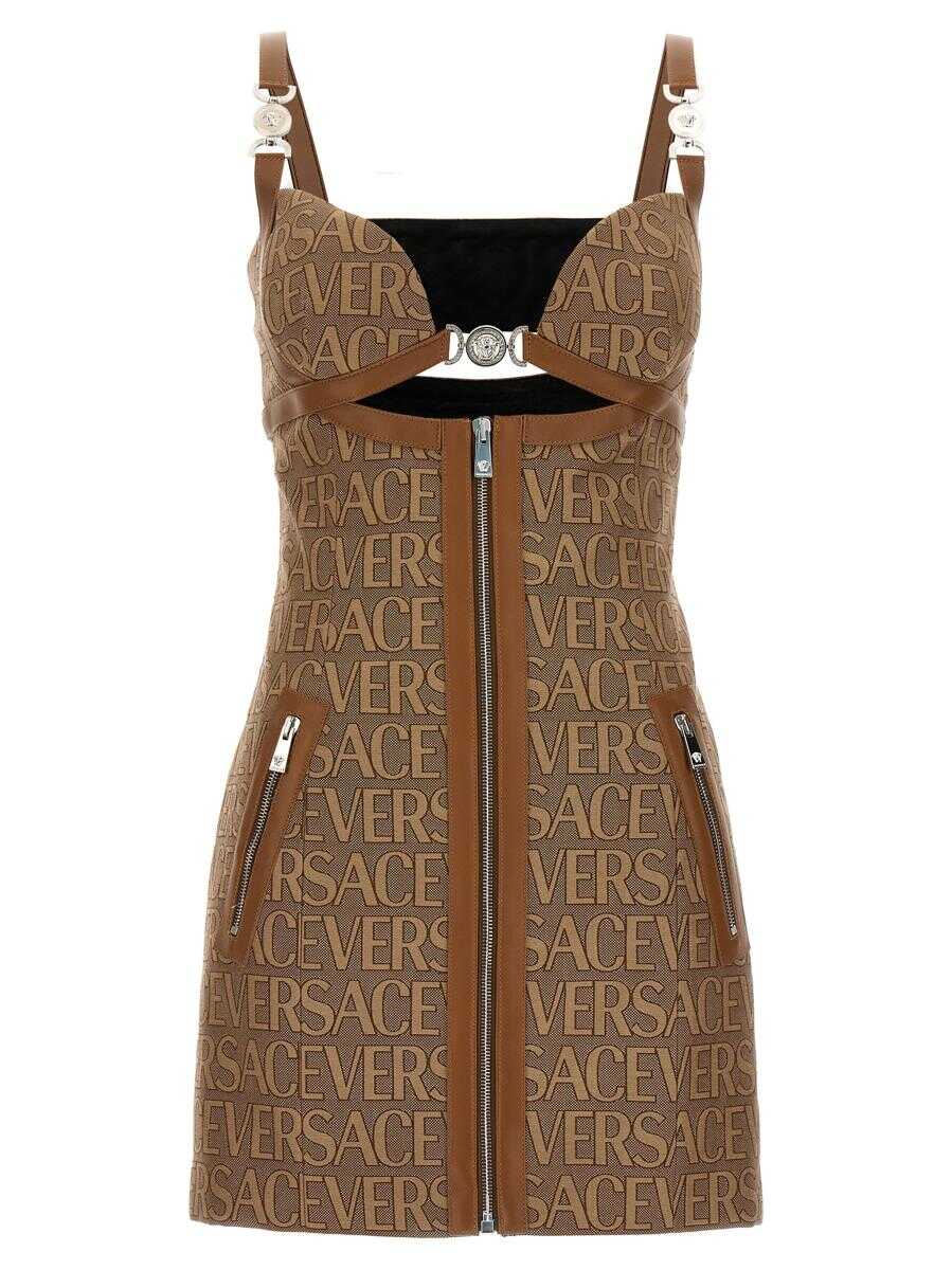 Versace VERSACE \'Versace Allover\' la Vacanza capsule dress BROWN