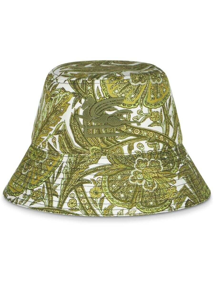 ETRO ETRO Bucket Hat With Paisley Pattern Green