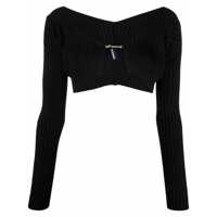 Cardigane Jacquemus 'Le Maille Pralu' Cropped Cardigan Femei