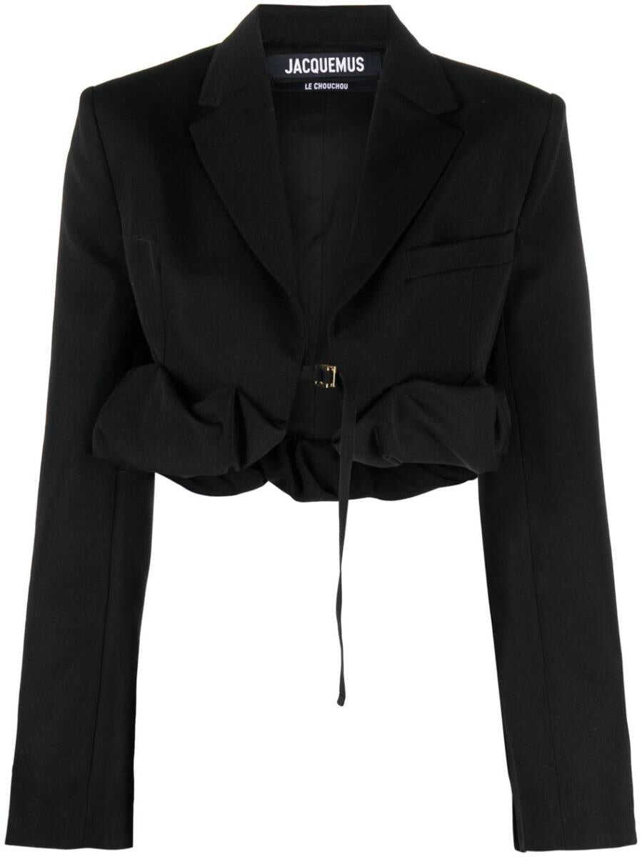 JACQUEMUS JACQUEMUS La Veste Croissand cropped jacket Black