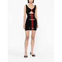 Rochii Magda Butrym Dama - Rochii Magda Butrym Black Mini Dress With Signature Rose Appliqu In Viscose Woman Black Femei (BM 10235684) - B-mall.ro