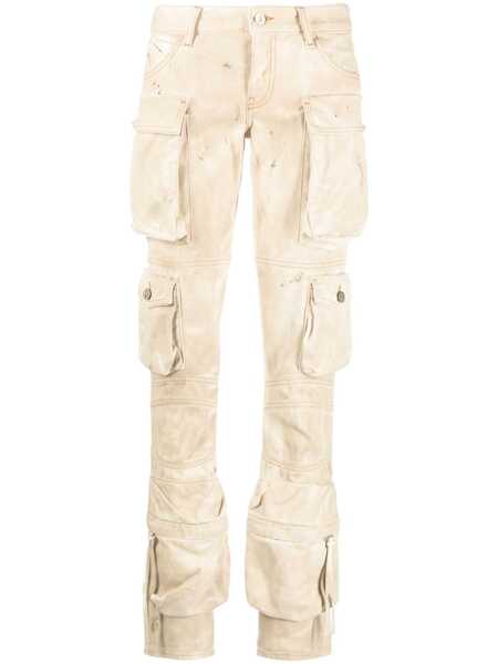 Pantaloni casual THE ATTICO The Attico Essie Cargo Denim Trousers Beige Femei (BM 10237310) 1