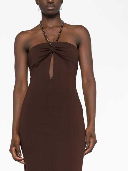 Rochii THE ATTICO The Attico Dresses BROWN Femei (BM 10237394) 5