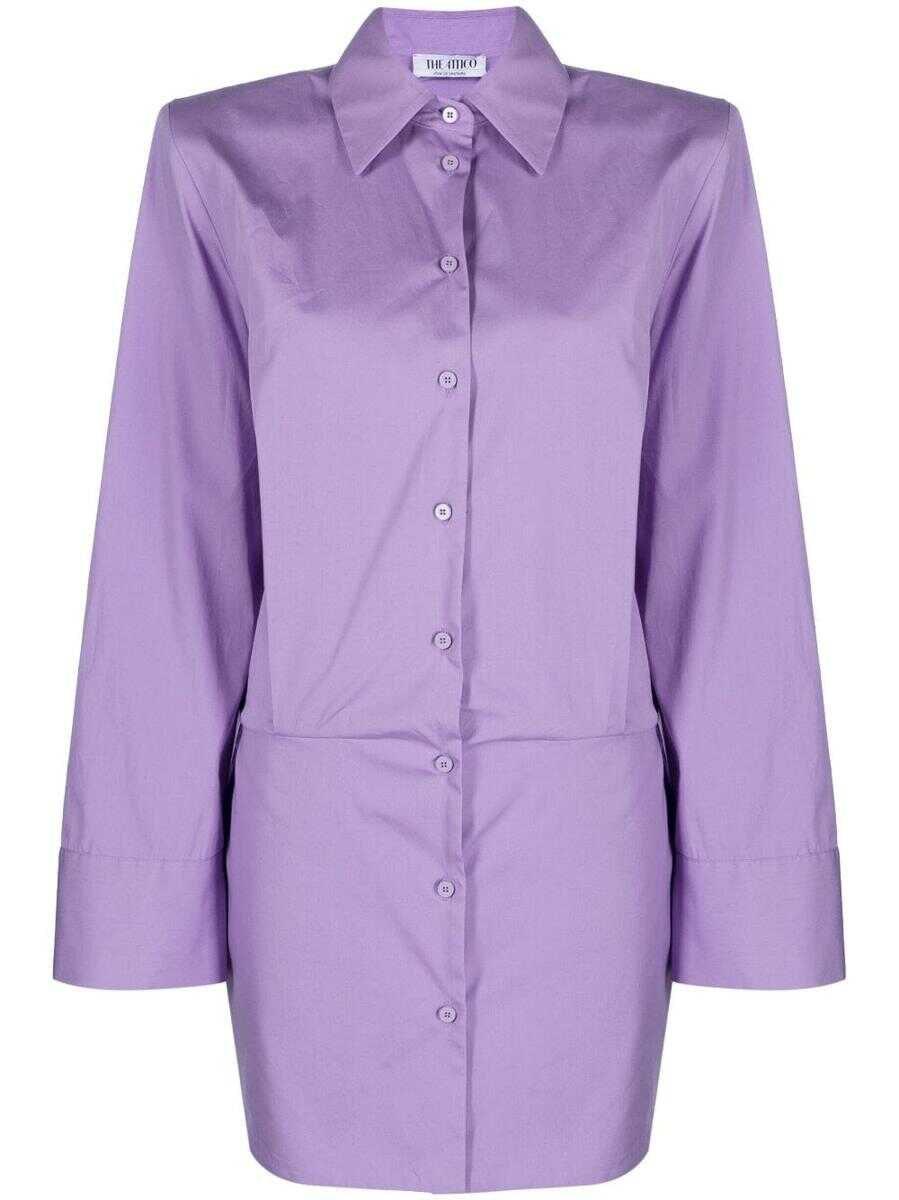 THE ATTICO THE ATTICO Margot cotton shirt dress Lilac