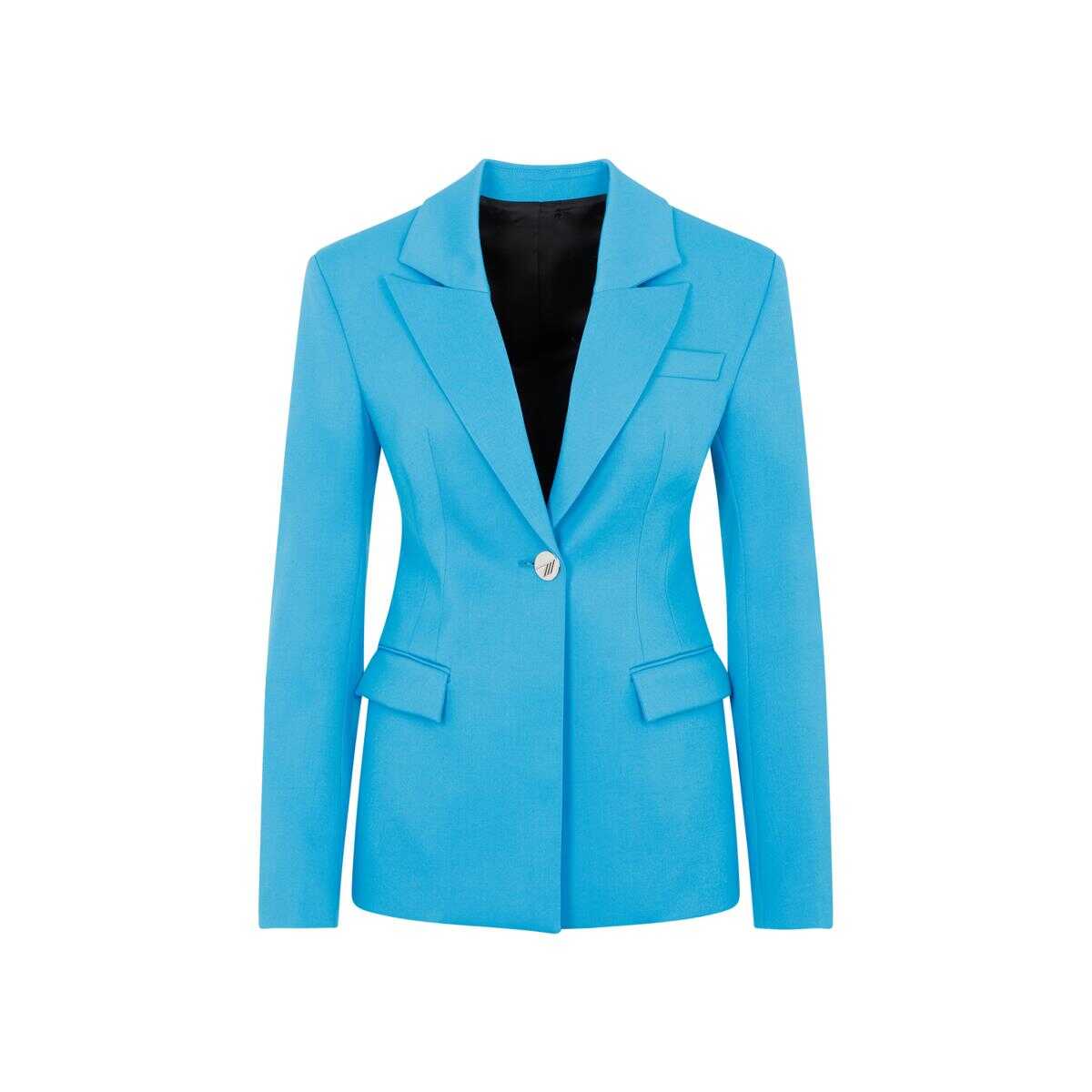 THE ATTICO THE ATTICO BLUE COOL WOOL BLAZER CLOTHING BLUE