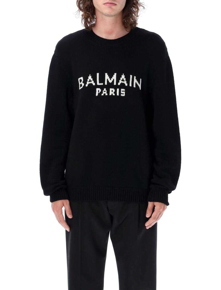 Balmain BALMAIN Knit Logo Sweater BLACK
