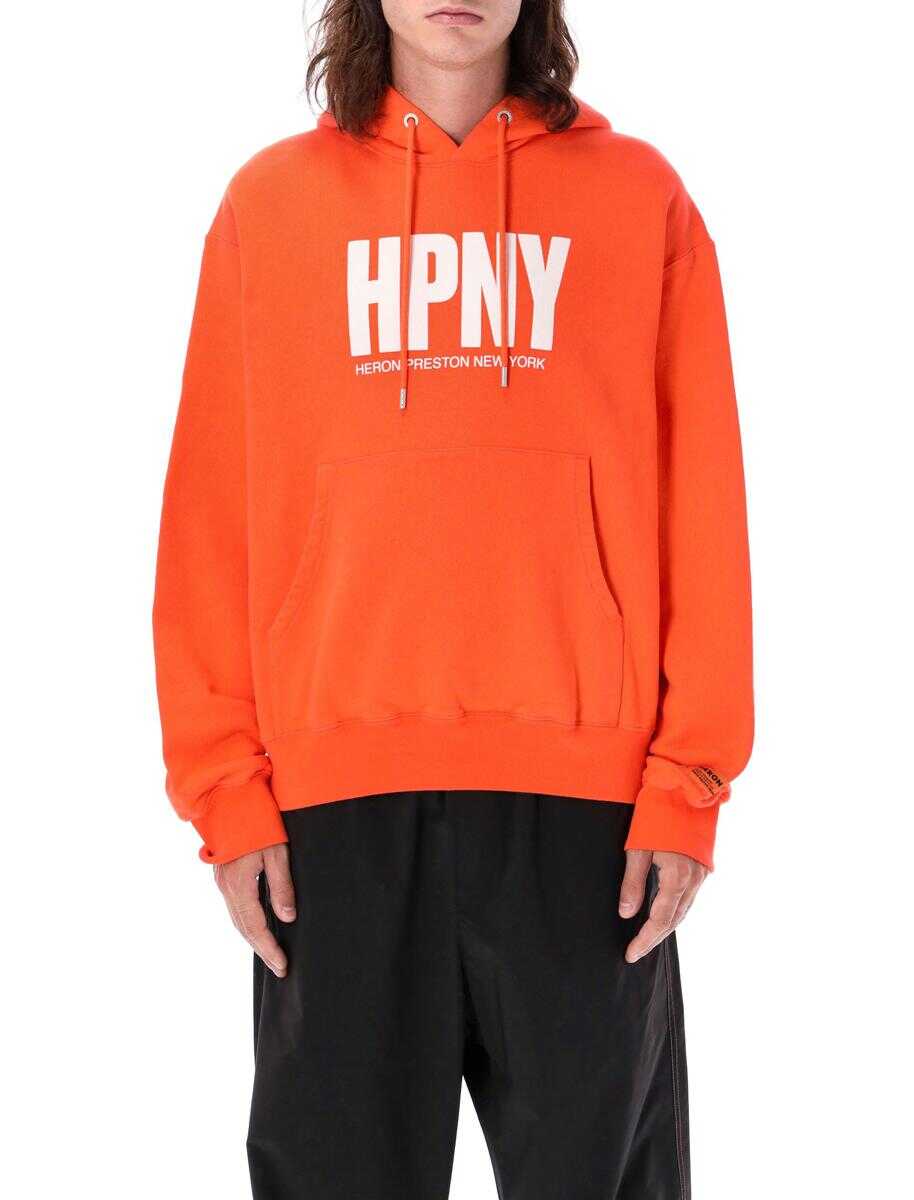 Heron Preston HERON PRESTON HPNY regular hoodie ORANGE