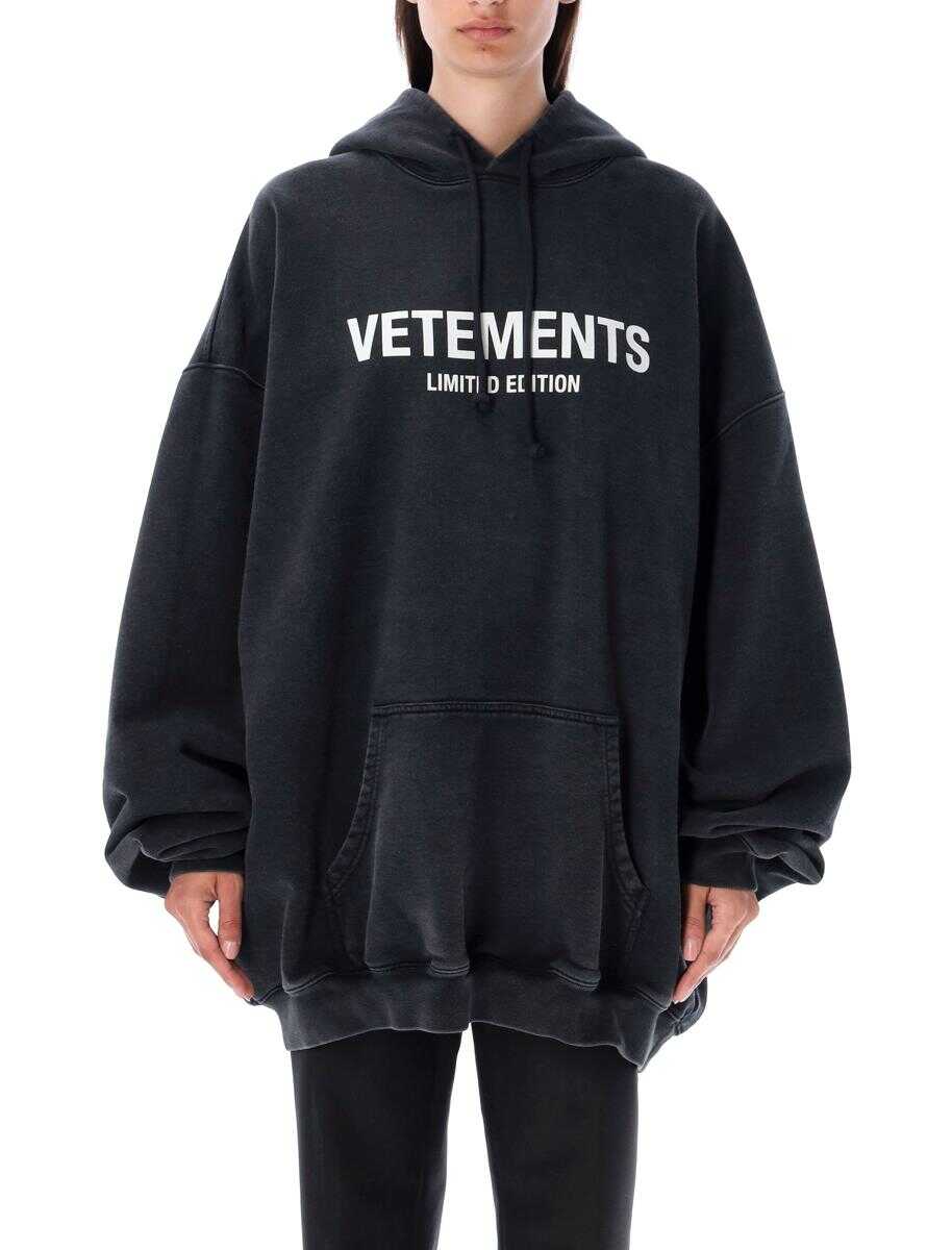 Vetements VETEMENTS Limited Edition Logo Hoodie BLACK