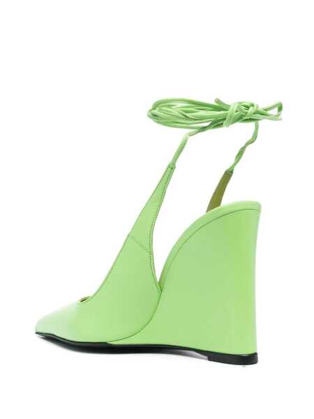 Pantofi cu toc BY FAR By Far Vaughn Leather Wedge Pumps GREEN Femei (BM 10249631) 3