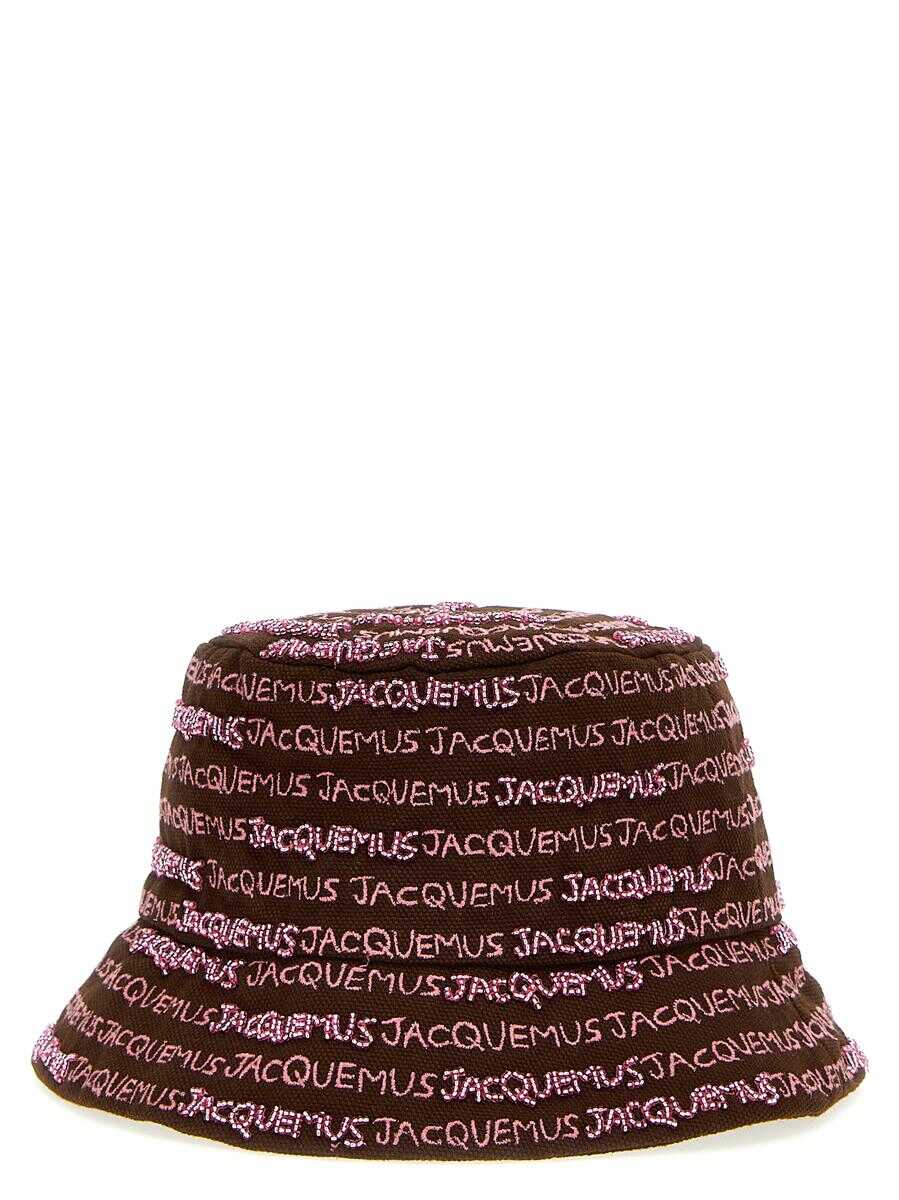 JACQUEMUS JACQUEMUS \'Le Bob Bordado’ bucket hat BROWN