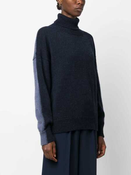 Pulovere ALYSI Alysi Mohair Wool Turtleneck Sweater BLUE Femei (BM 10258574) 3